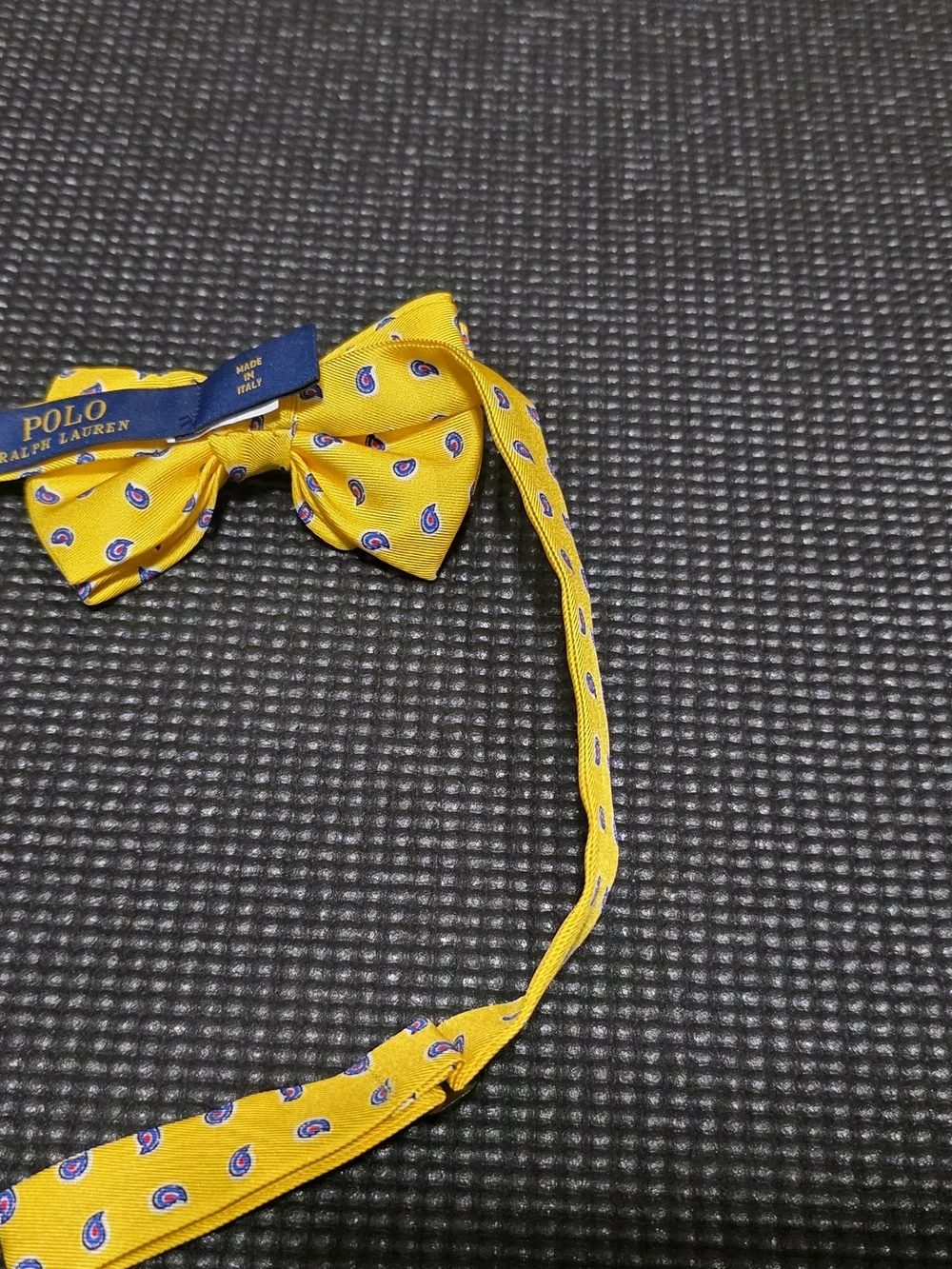 Polo by Ralph Lauren Yellow Paisley Print Bow Tie